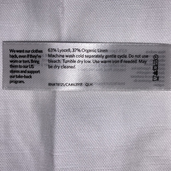 NWT Eileen Fisher White Notch Collar Open Front Lightweight Blazer size M - Picture 9 of 12